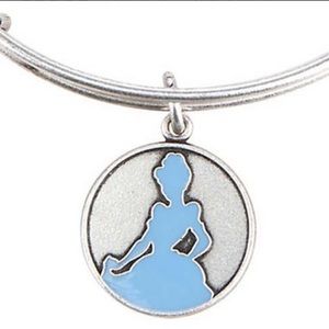 RETIRED Disney Alex And Ani Bracelet - Cinderella Silhouette - Silver RETIRED